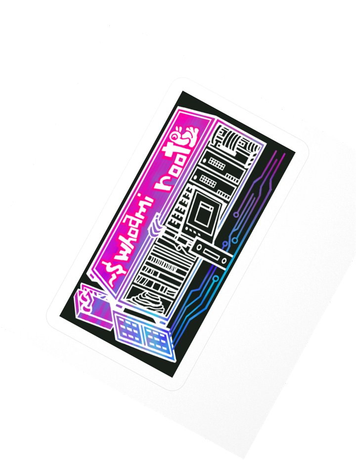 Cyberpunk Server With Graffiti of Linux Command Line_Black product image (2)