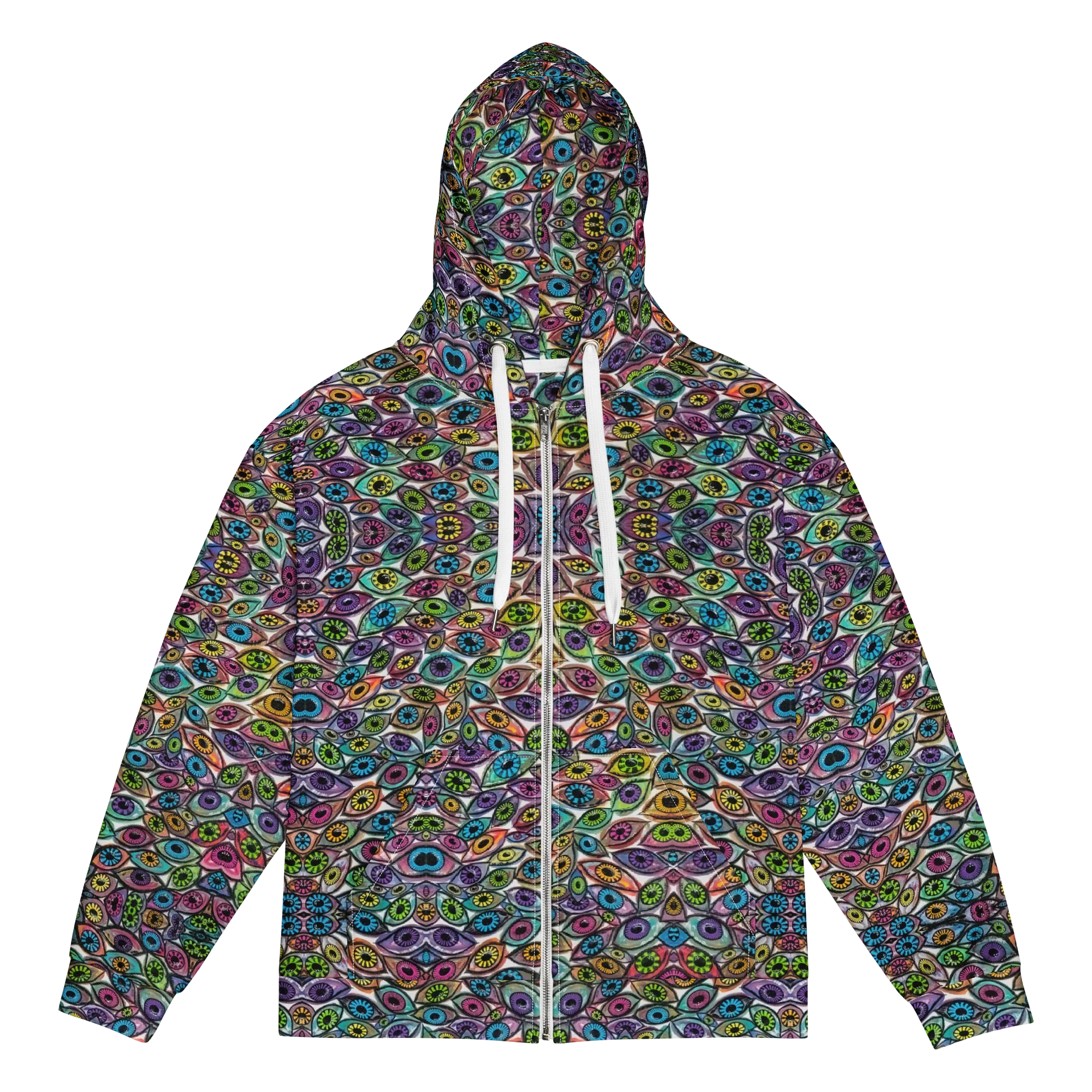 Psychedelic Eyes Recycled Full Zip Hoodie | Eye See You Too product image (1)