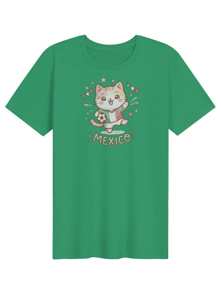 Mexico Soccer Cat Shirt, Cute Mexico Football Fan Tee, Kawaii Match Day Shirt product image (11)