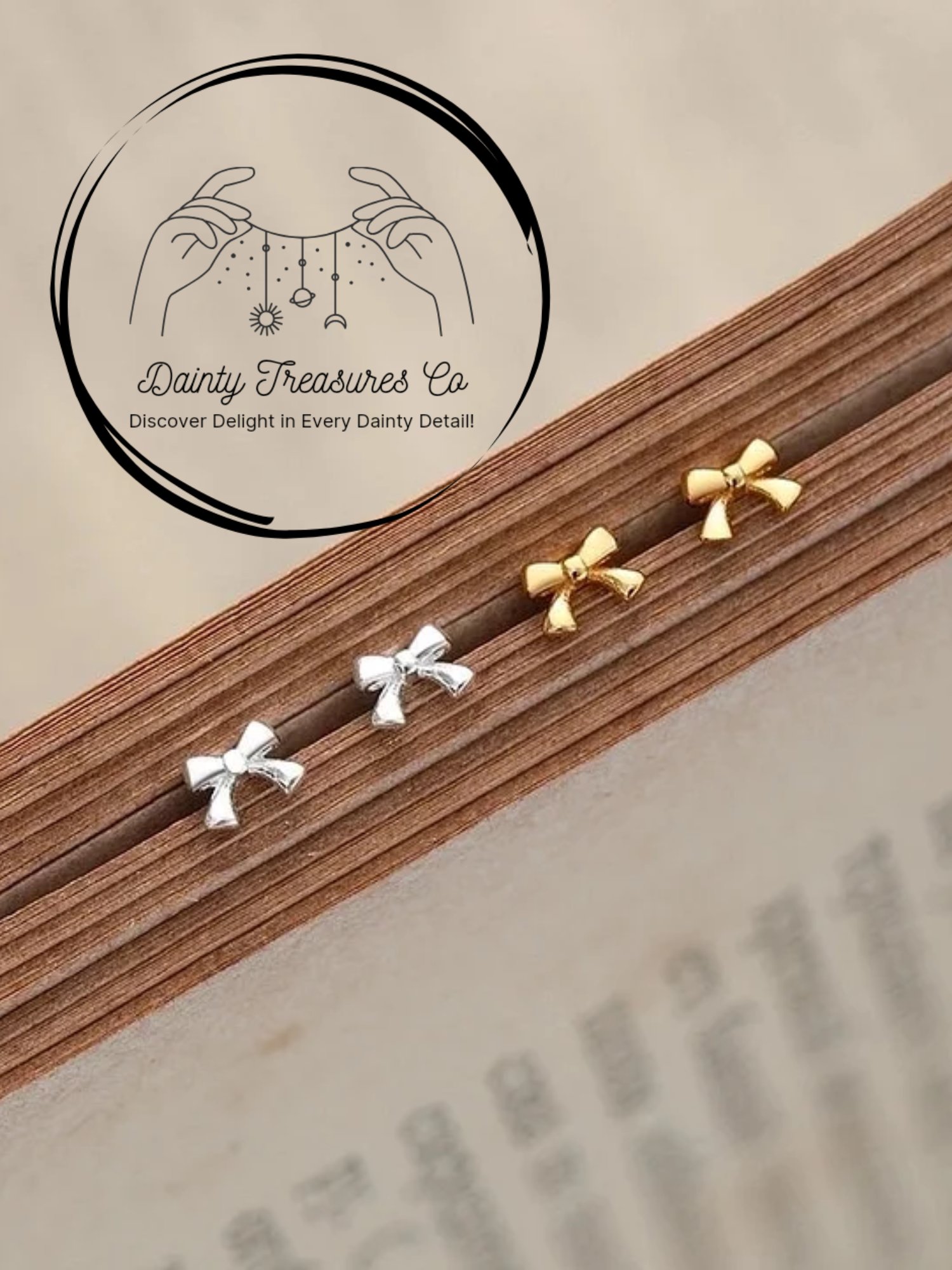 Dainty Bow Stud Earrings product image (2)
