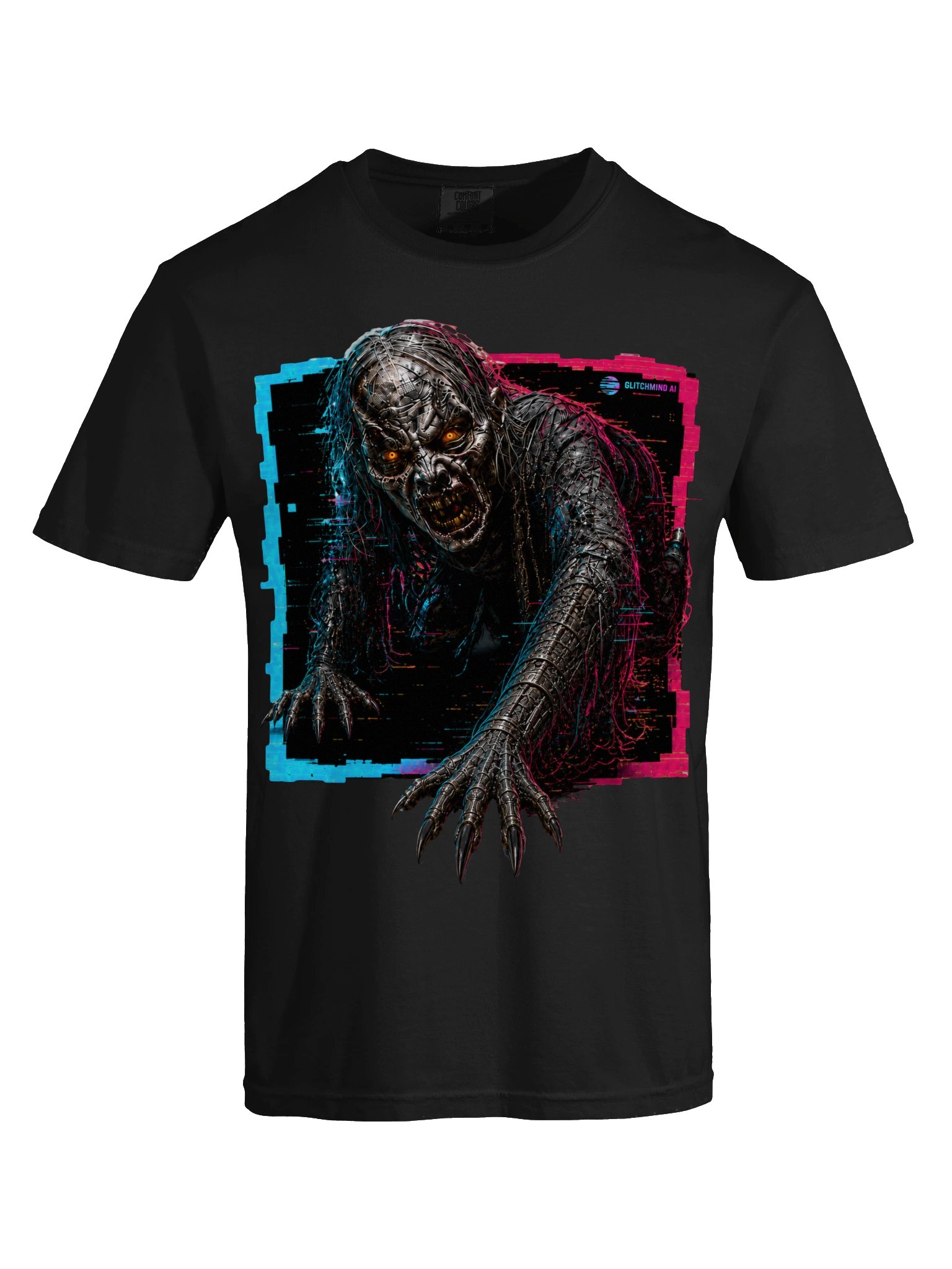 GlitchMind AI — Crawling Ghoul Back Graphic Tee product image (5)