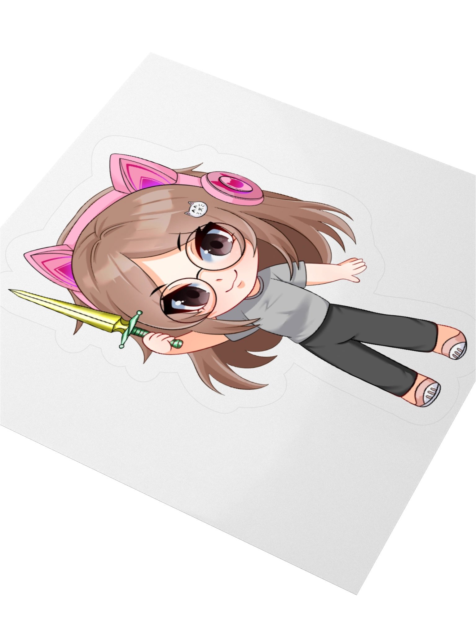 I have a sword kiss cut sticker product image (3)