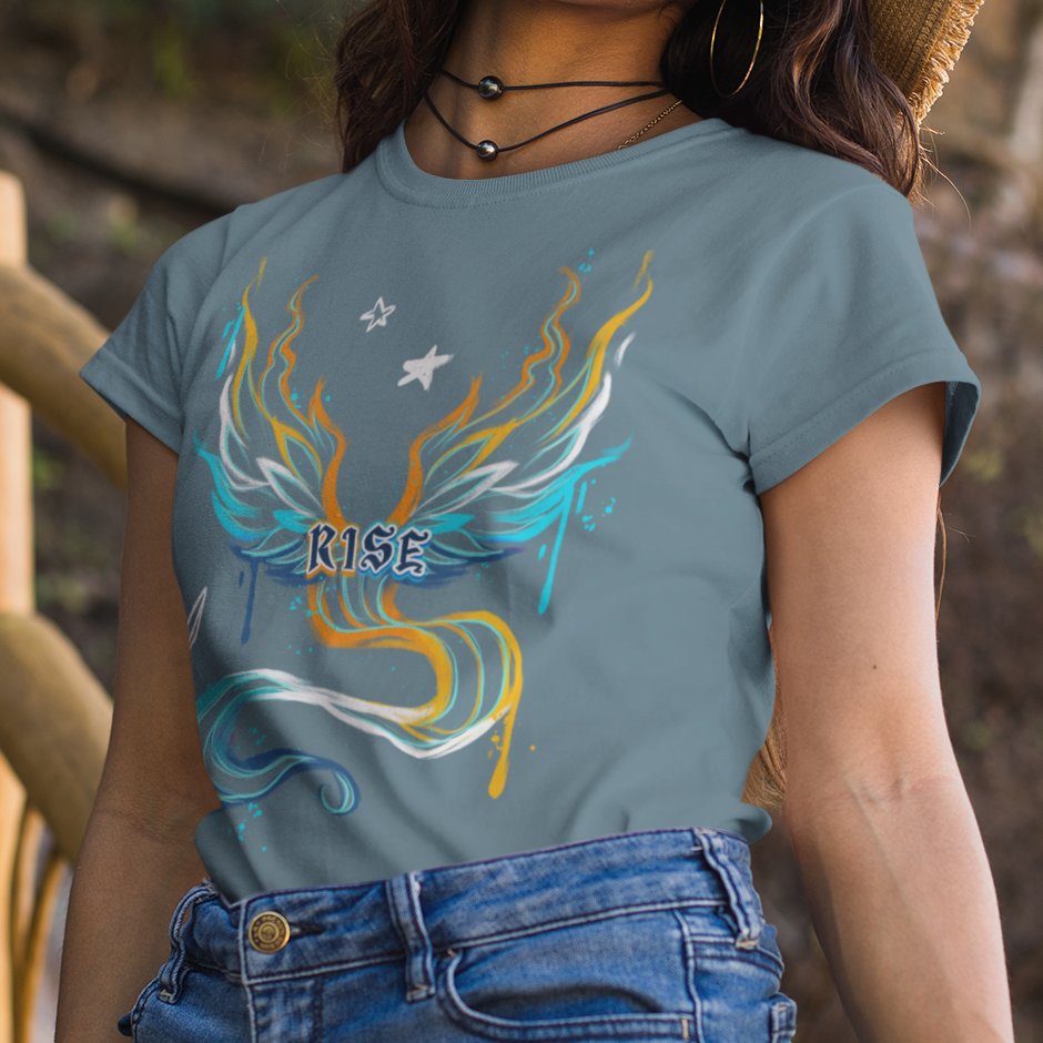 RISE Collection: Subtle Aroace Pride Phoenix Tee product image (1)