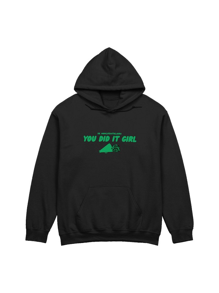You Did it Girl Cheer Hoodie - Black/Green product image (1)