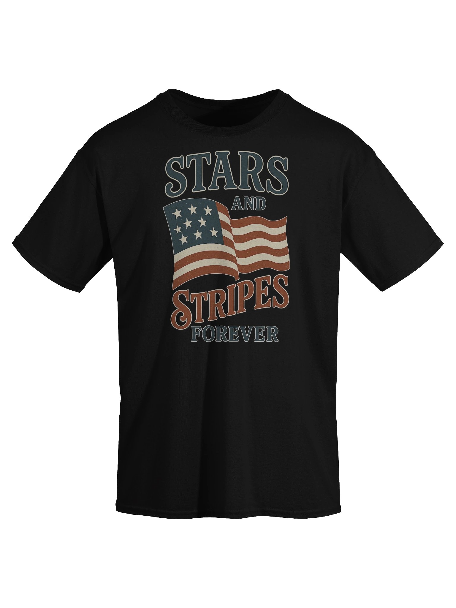 Stars and Stripes Forever Shirt – Vintage American Flag 4th of July Tee product image (2)