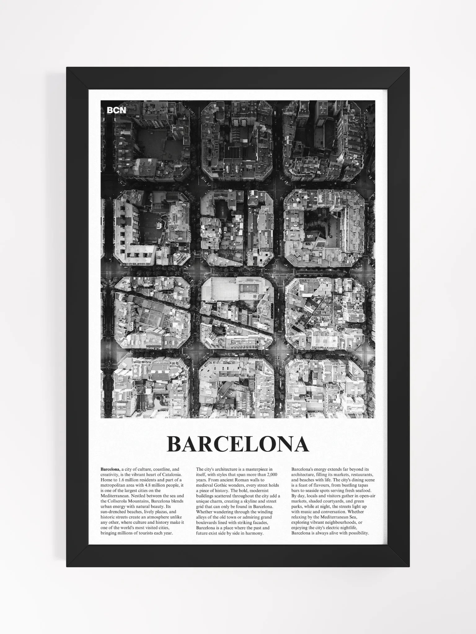 Barcelona 04 Newspaper Poster | Framed product image (5)