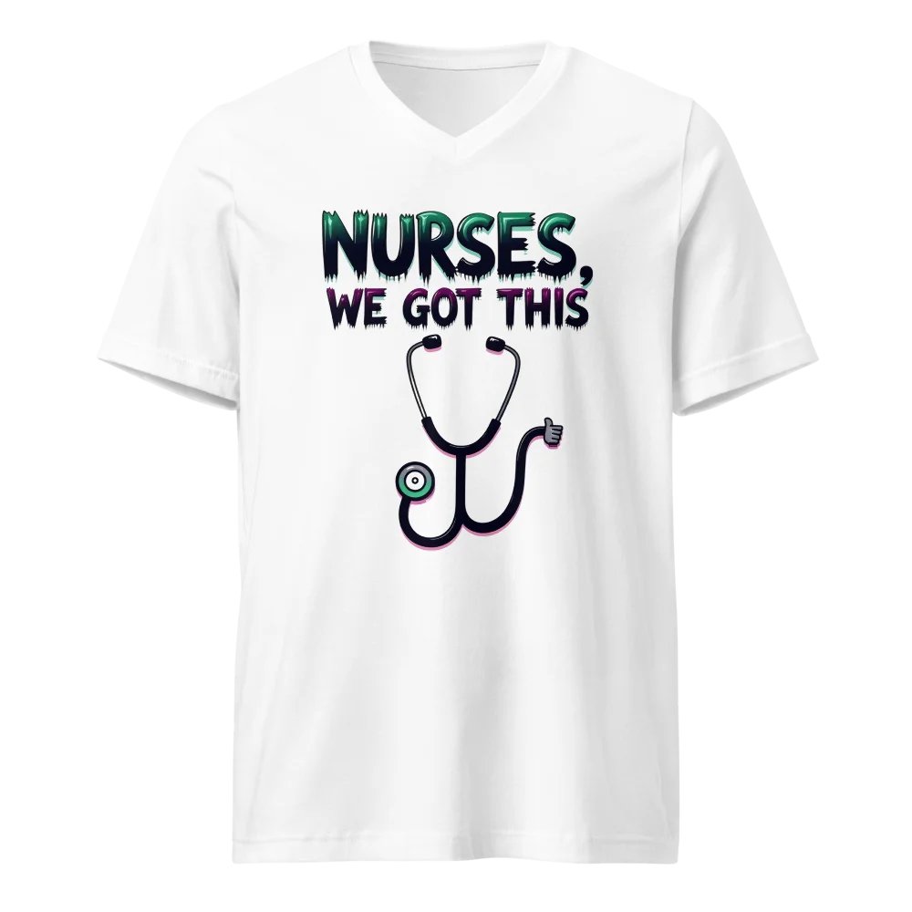 Thumbs-Up Nurse V-Neck Tee product image (1)