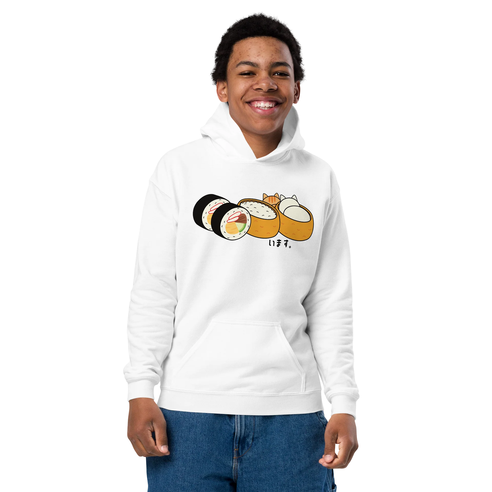 Inari Sushi and Futomaki Cat - Unisex Youth Hoodie product image (2)