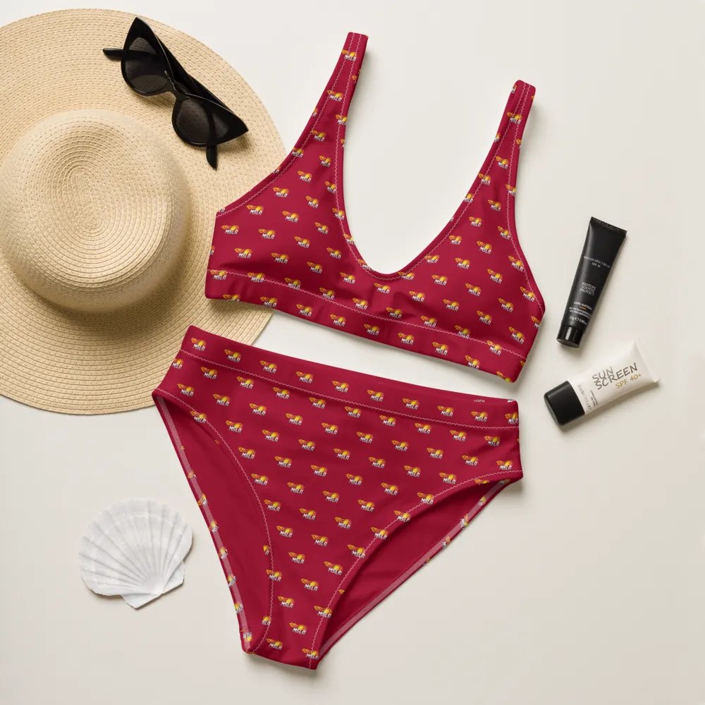MSLA Red High Waisted Bikini product image (1)