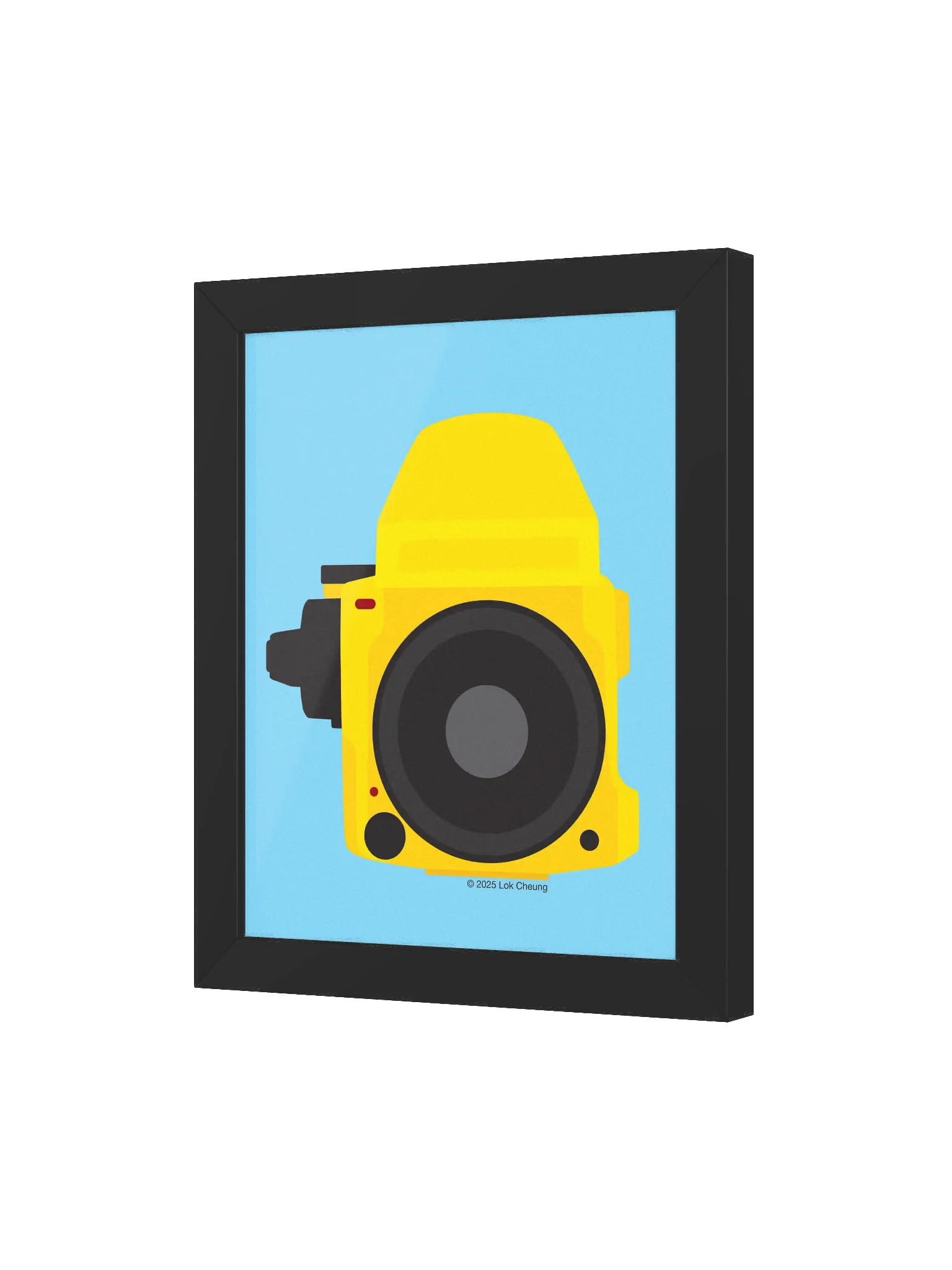 M 645 Yellow on Blue - Framed Poster product image (3)