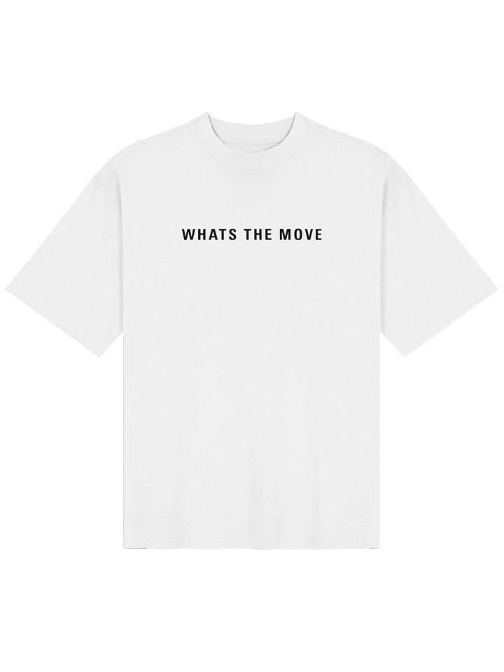 WHATS THE MOVE Tee — White / Sand product image (1)