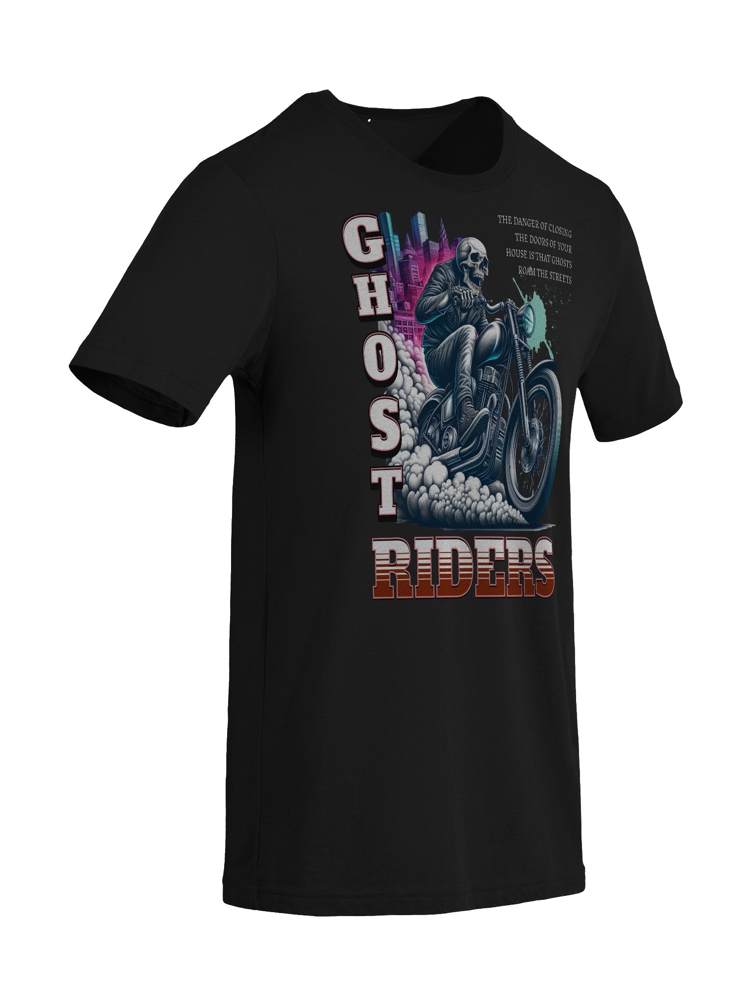 Bold Ghost Rider Skull Graphic T-Shirt for Everyday Wear product image (81)