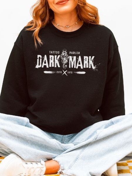 Dark Mark Tattoo Parlor Punk Grunge Minimalist Halloween Sweatshirt product image (9)