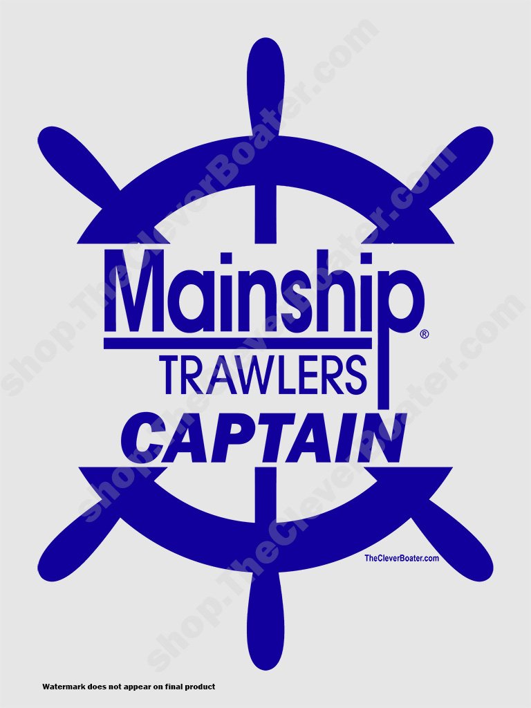 Mainship Captain - T-Shirt - Light Shirt w/Blue Logo product image (2)