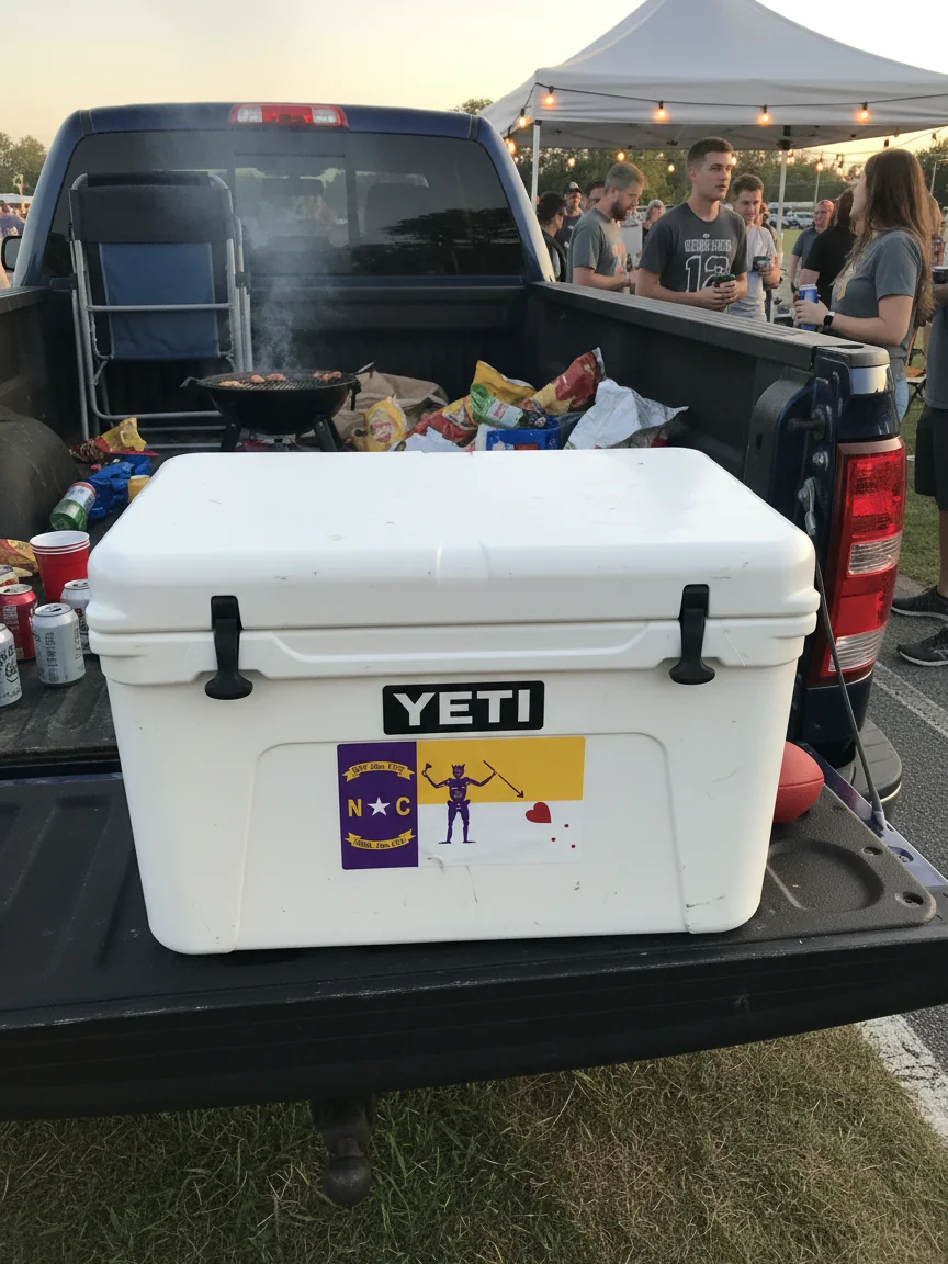 North Carolina Revenge Flag Sticker-Purple and Gold Edition product image (1)
