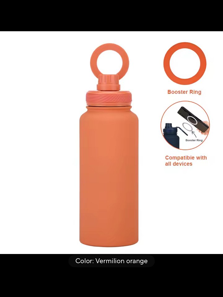 Vermillion Orange 32 oz. Magnetic Tag Lid Hydralock product image (1)