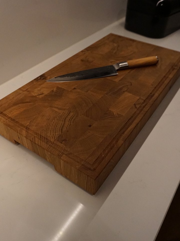 Eiken kopshouten snijplank (60x32x5.5 cm) product image (1)