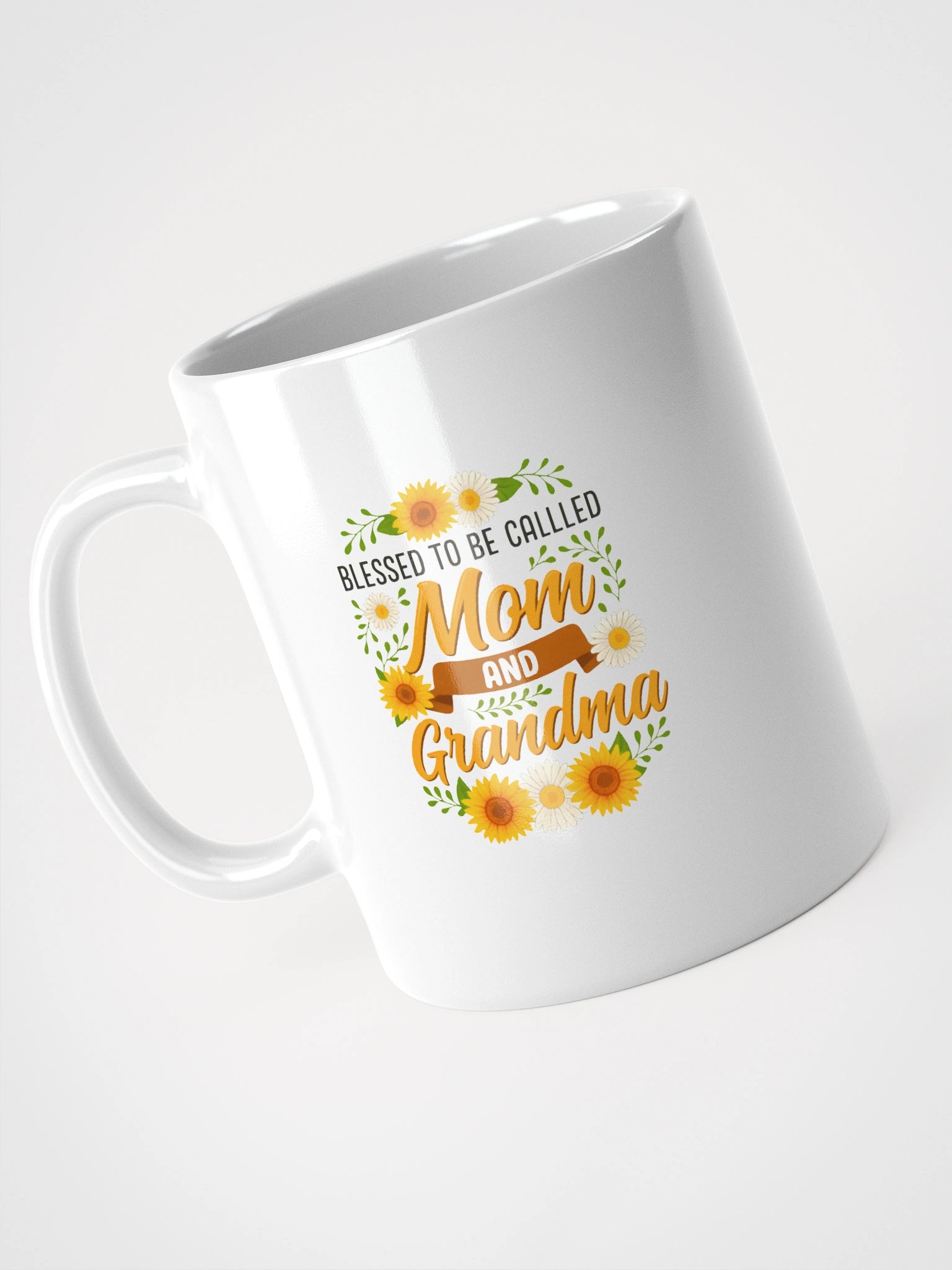 Blessed to Be Called Mom and Grandma Mug – Floral Coffee Cup Gift for Moms & Grandmas product image (8)