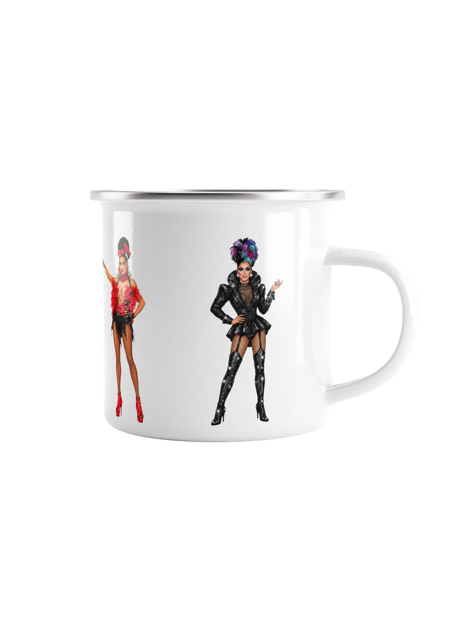 "Season 4 Looks" Wraparound Enamel Mug product image (1)