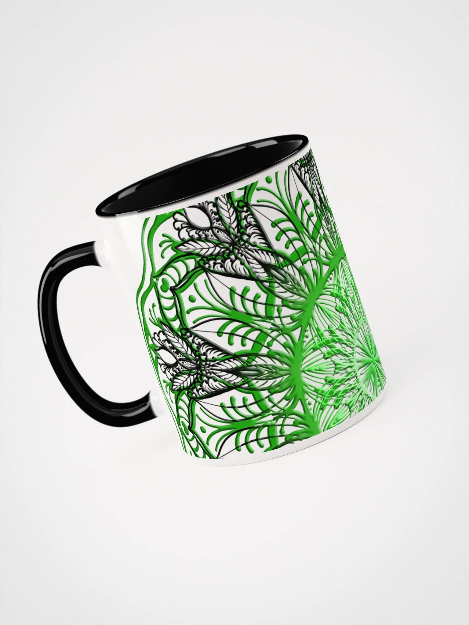 Symmetrical Green Delight Ceramic Mug product image (4)