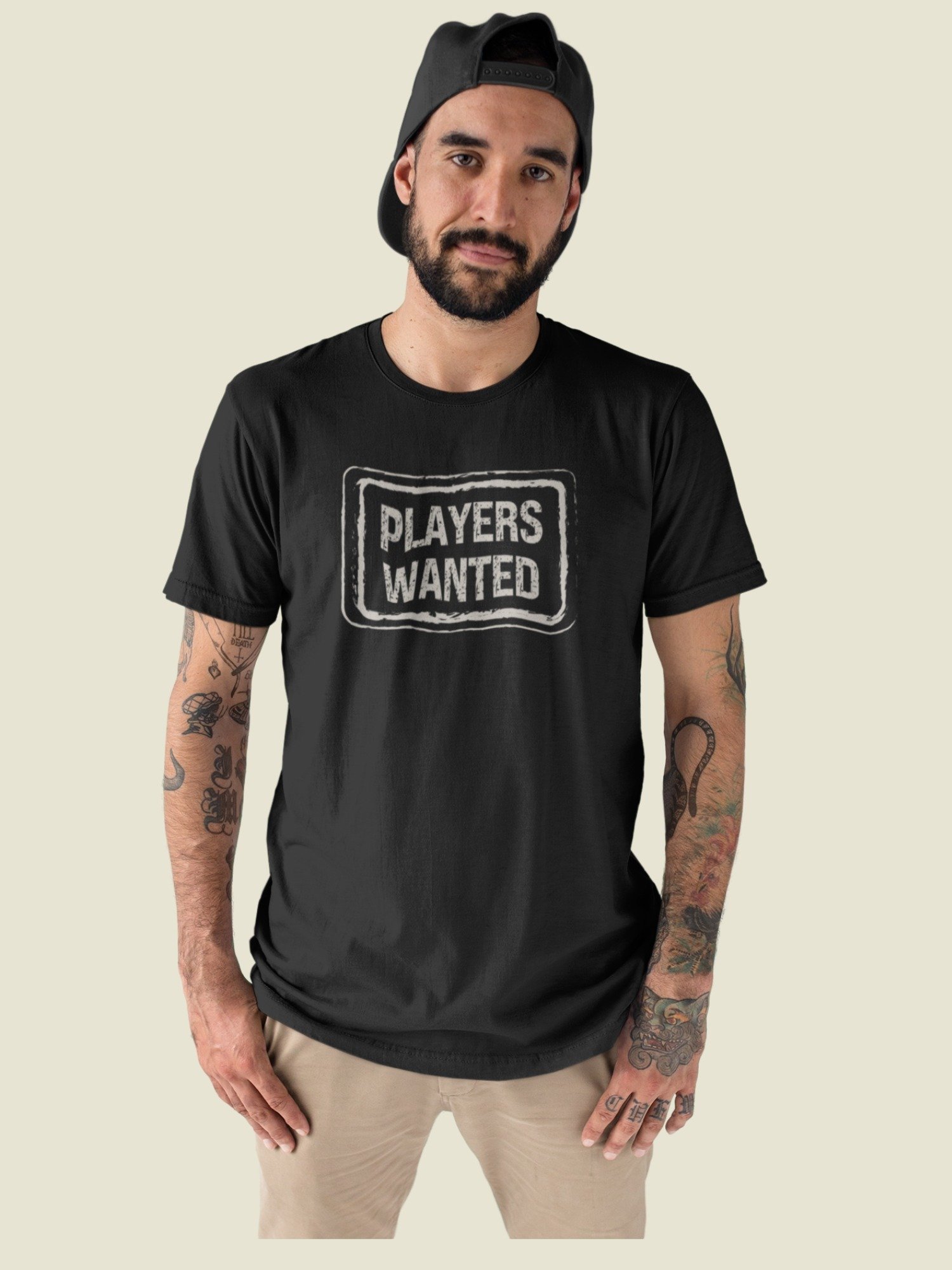 Players Wanted Tabletop Game Shirt on Black, Board Game Convention T-Shirt product image (1)