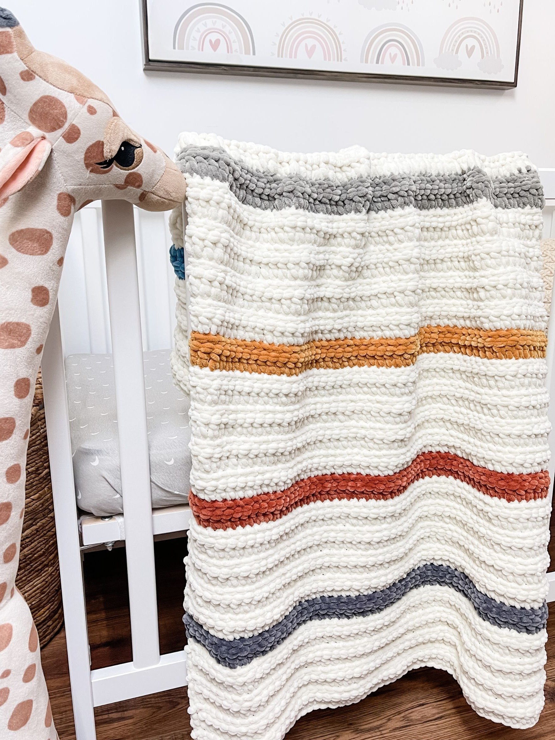 Sweet Snuggles Ribbed Blanket Crochet Pattern product image (2)