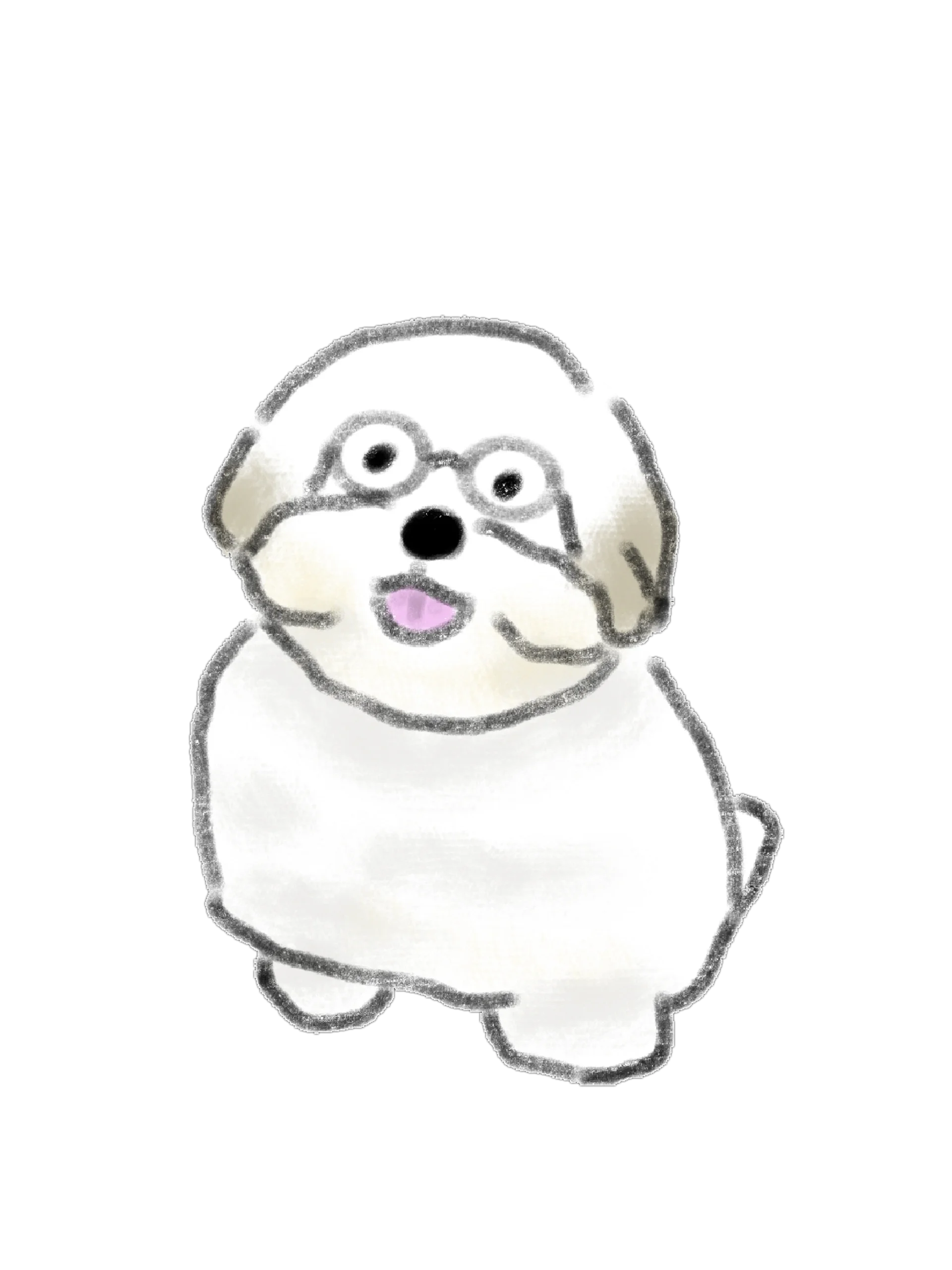 15 Hand-Drawn White Dog PNG Clipart Bundle product image (6)