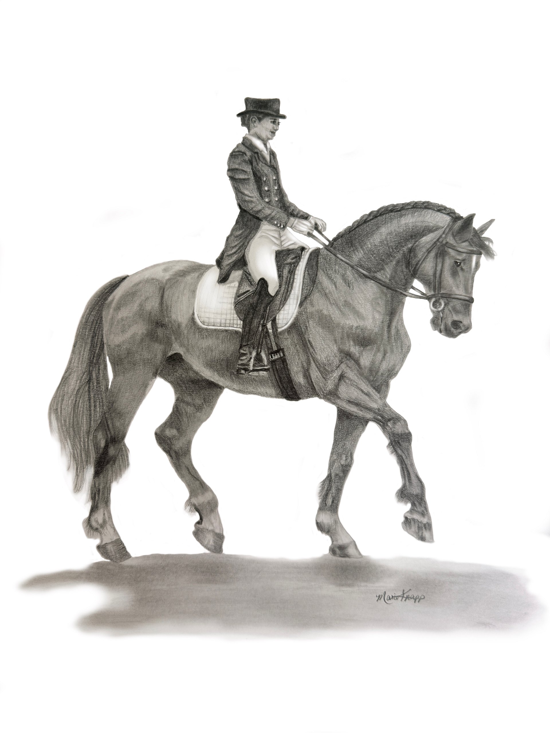 Quiet English - Original Graphite Drawing product image (2)
