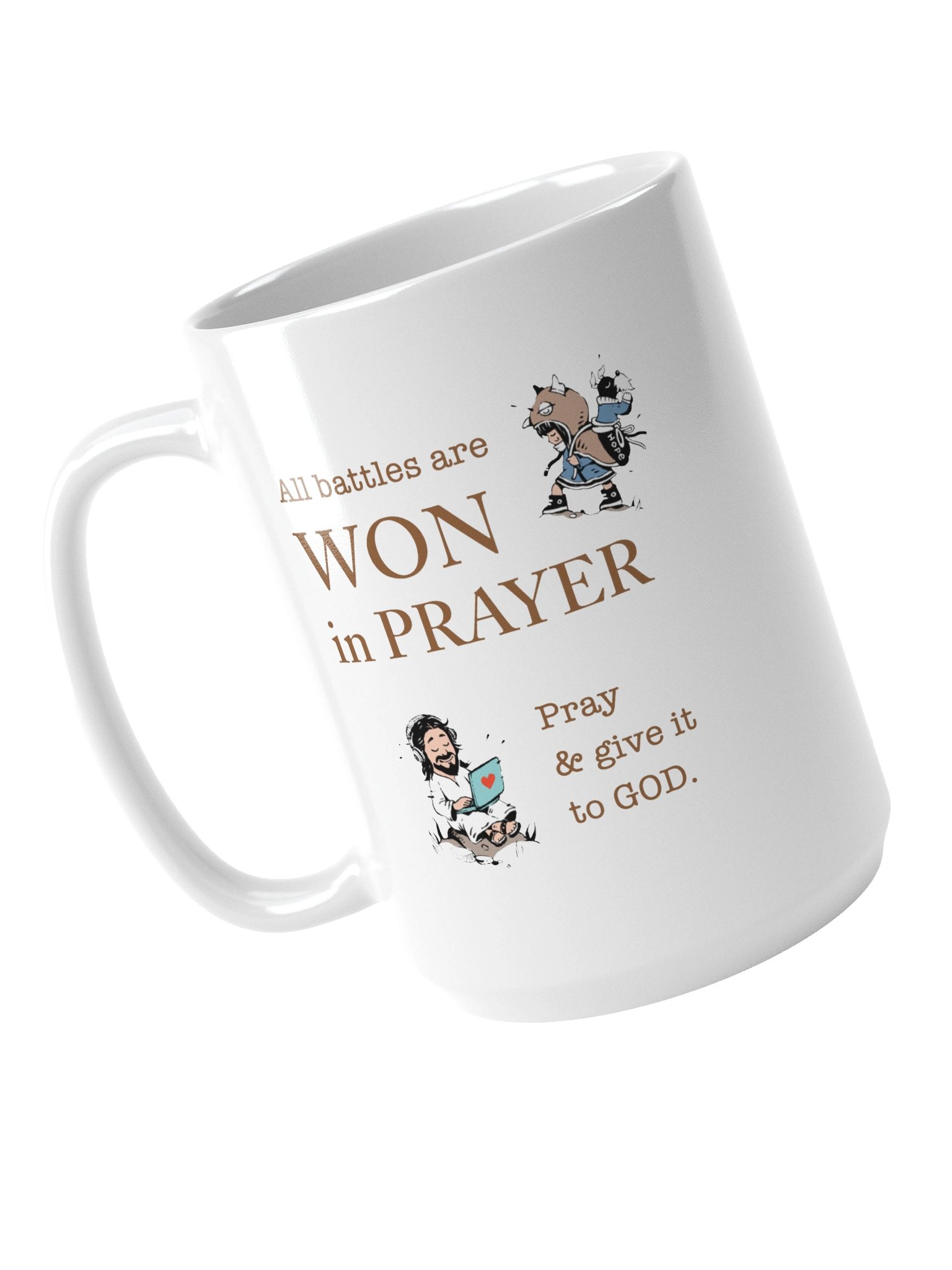 "Won in Prayer" mug product image (4)