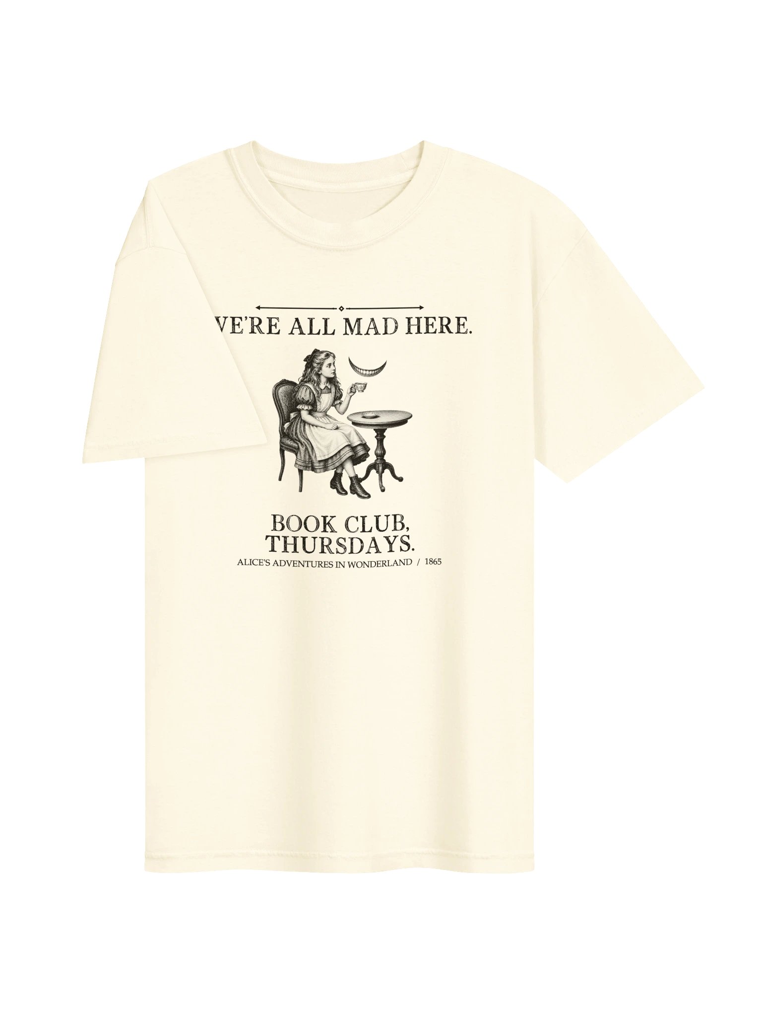 We Re All Mad Here Book Club -- Alices Adventures in Wonderland Tee (Light) product image (9)