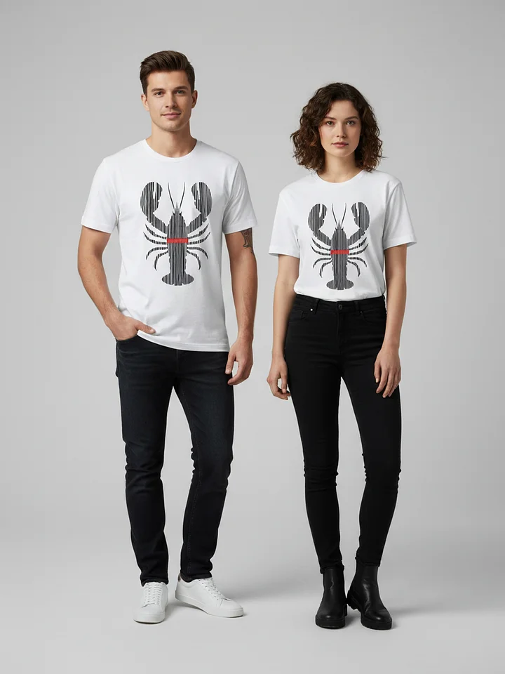 Barcode Shell T-Shirt | Minimal Lobster Streetwear Tee product image (1)