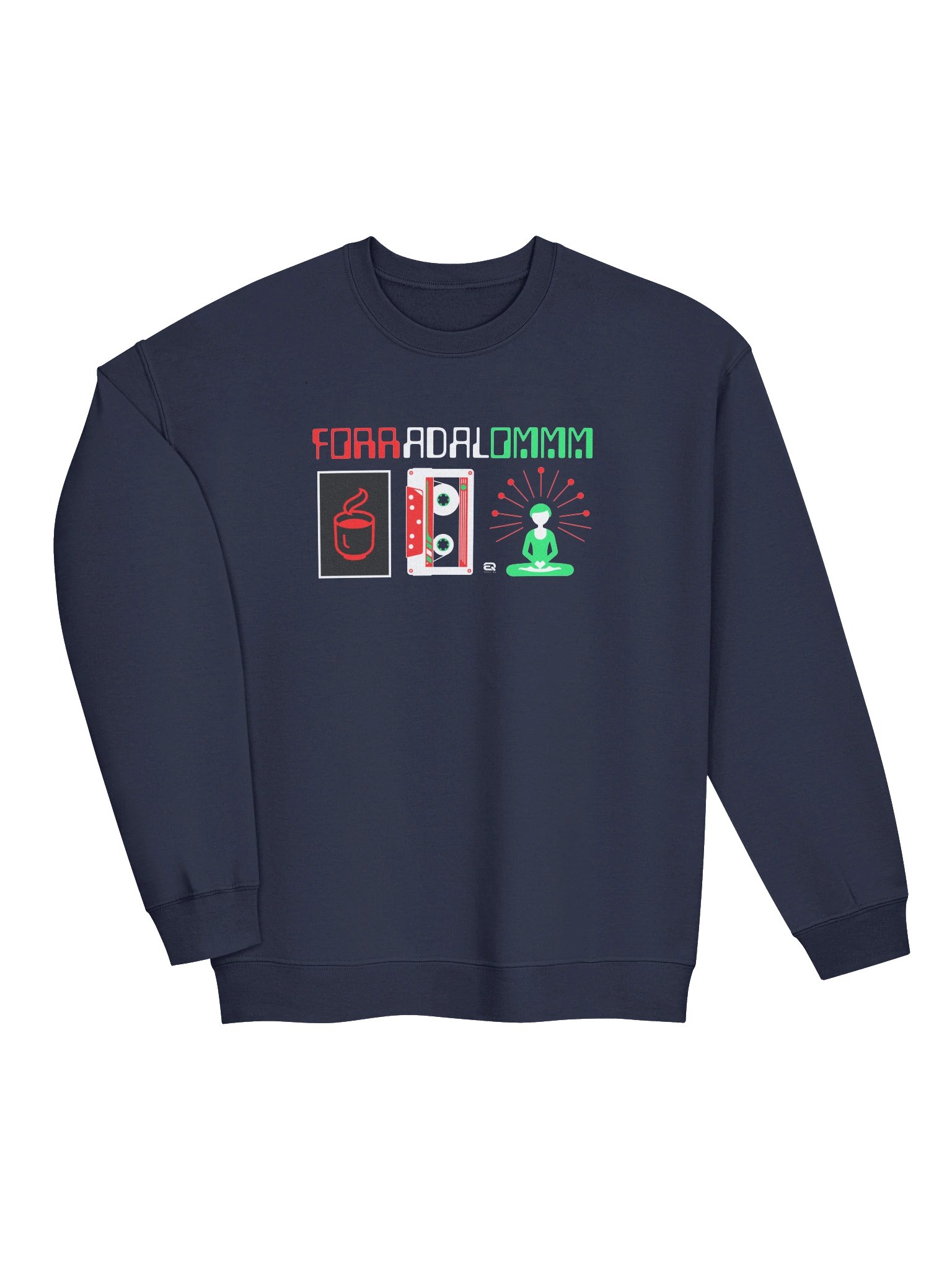 Forr A Dal Ommm Vintage Unisex Gildan Pulcsi_EQALL.hu® Originals_Piros / Fehér / Zöld product image (17)