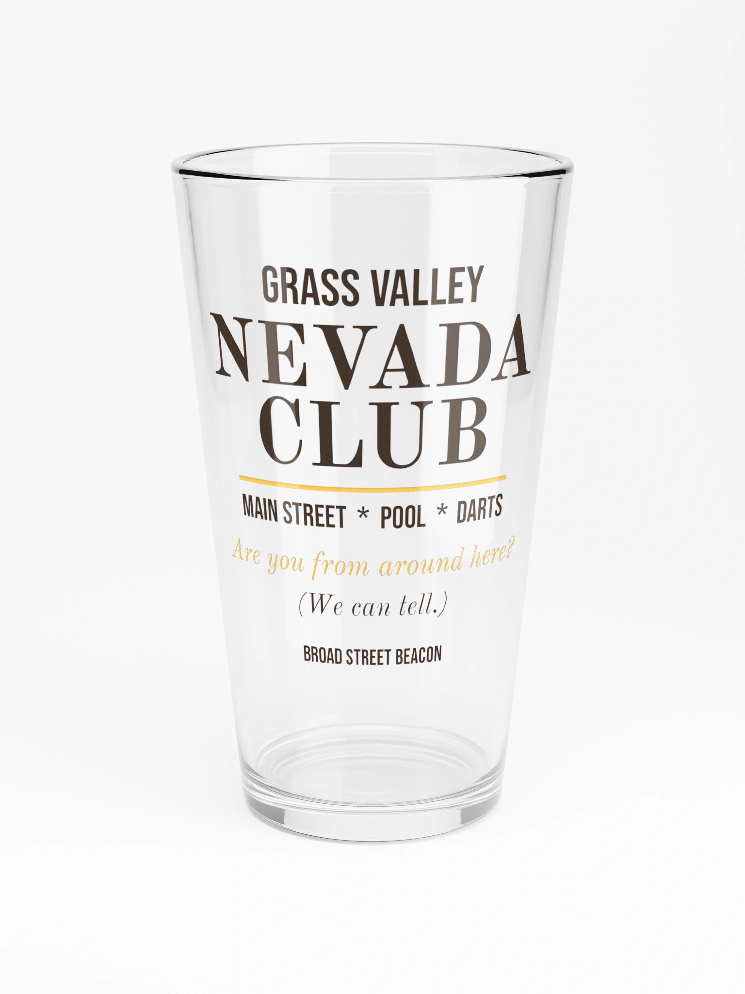 Nevada Club: Are You From Around Here? Pint Glass product image (3)