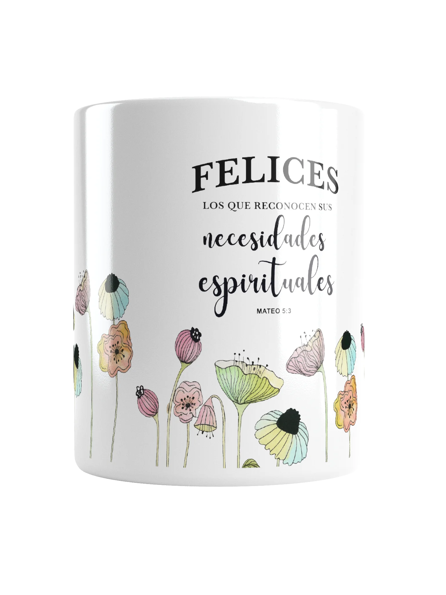 Taza Texto Anual 2026 – “Felices los que reconocen sus necesidades espirituales” Mateo 5:3 product image (1)