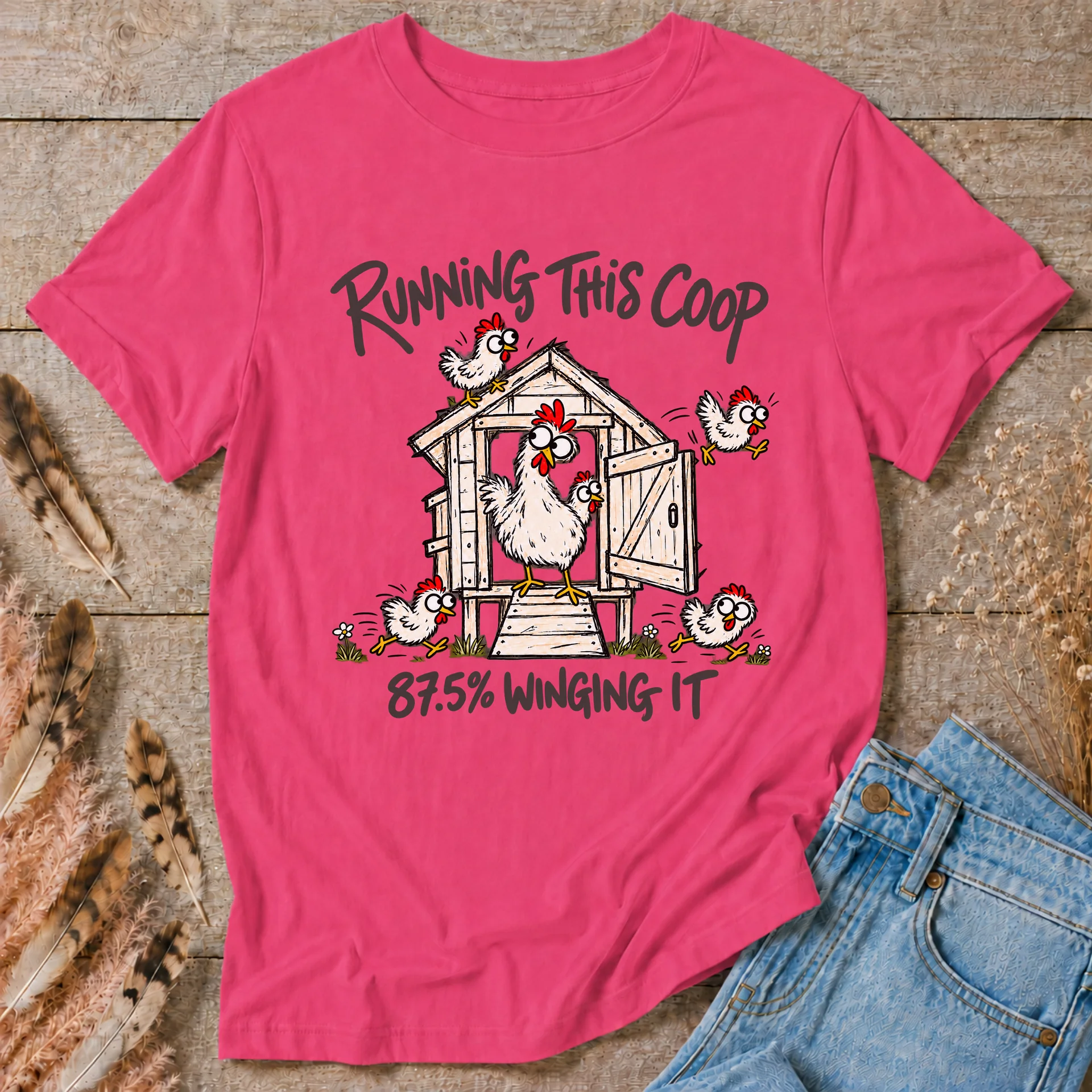 Running This Coop – 87.5% Winging It T-Shirt product image (4)
