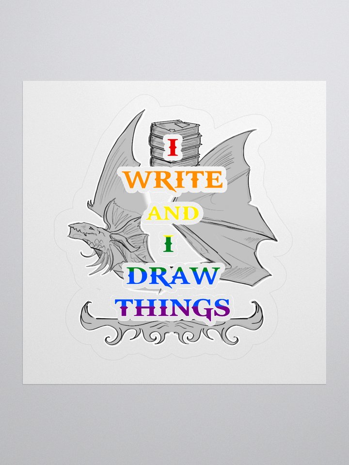 Copy of I Write And I Draw Things - Stickers - Pride product image (1)