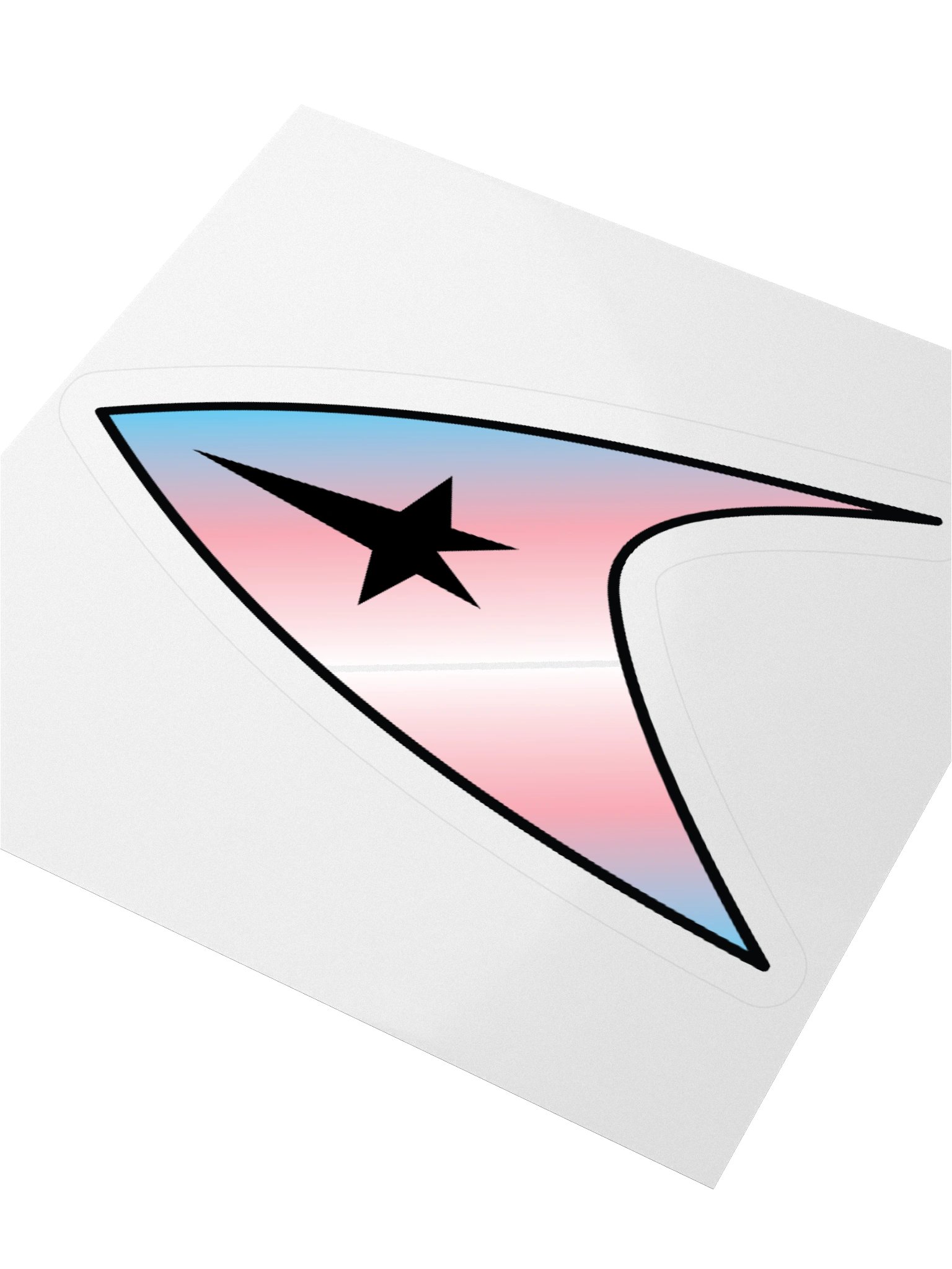 Trans Pride Gradient Starfleet Sticker product image (9)