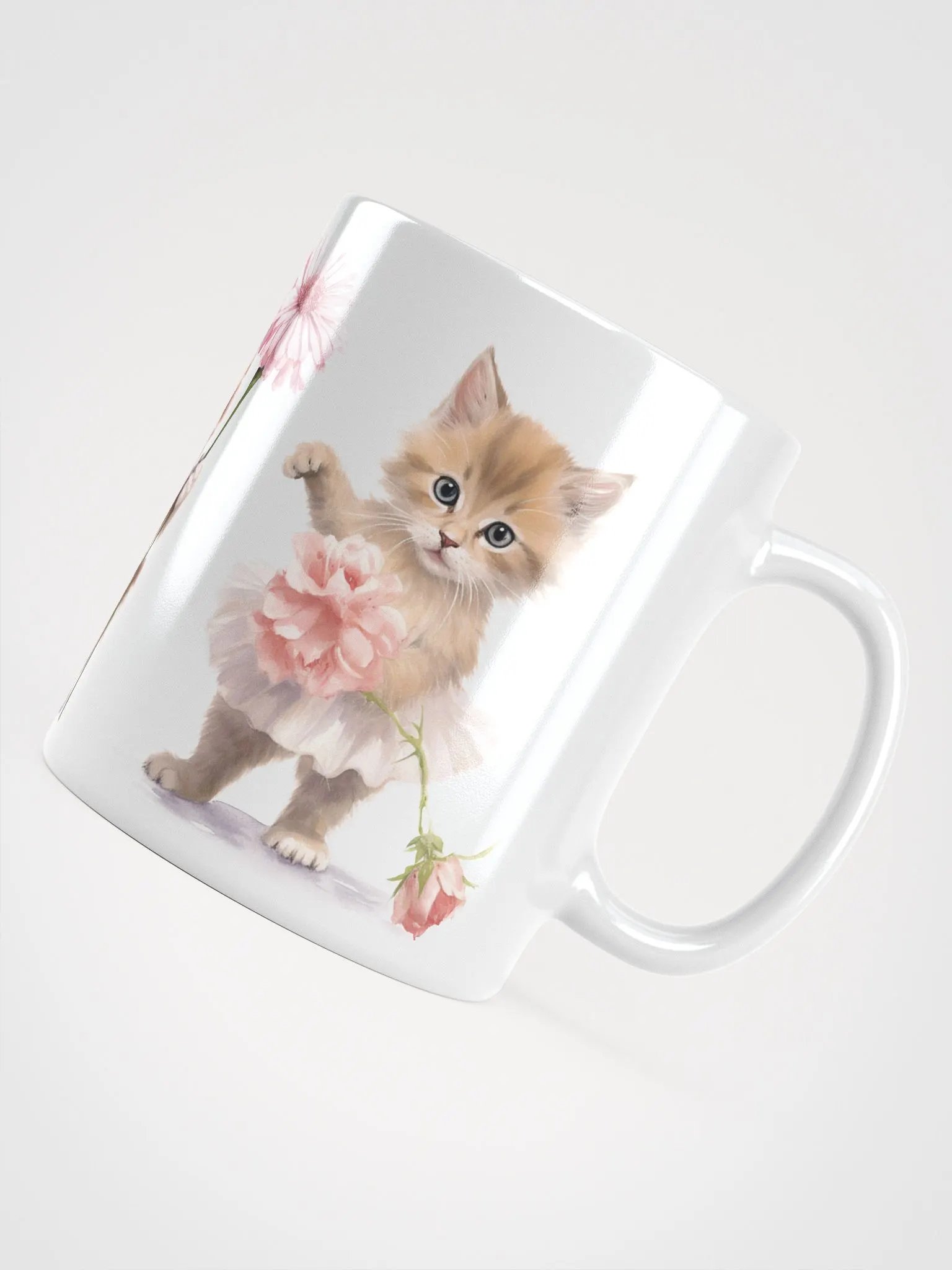Ballerina Kittens White Glossy Mug product image (4)