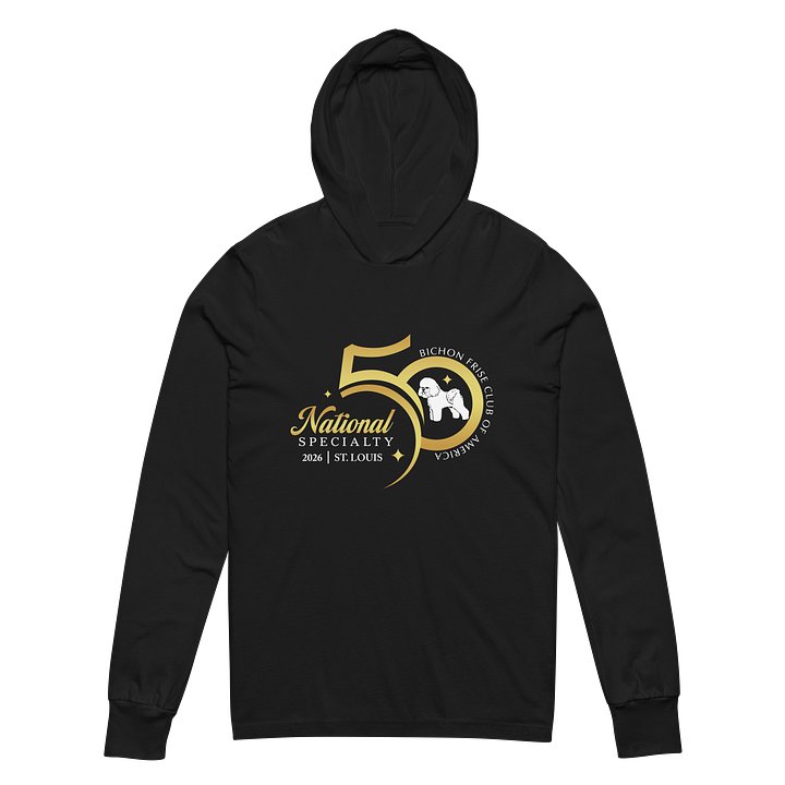 50th National Specialty Long Sleeve Hooded Tee - Large Logo product image (2)