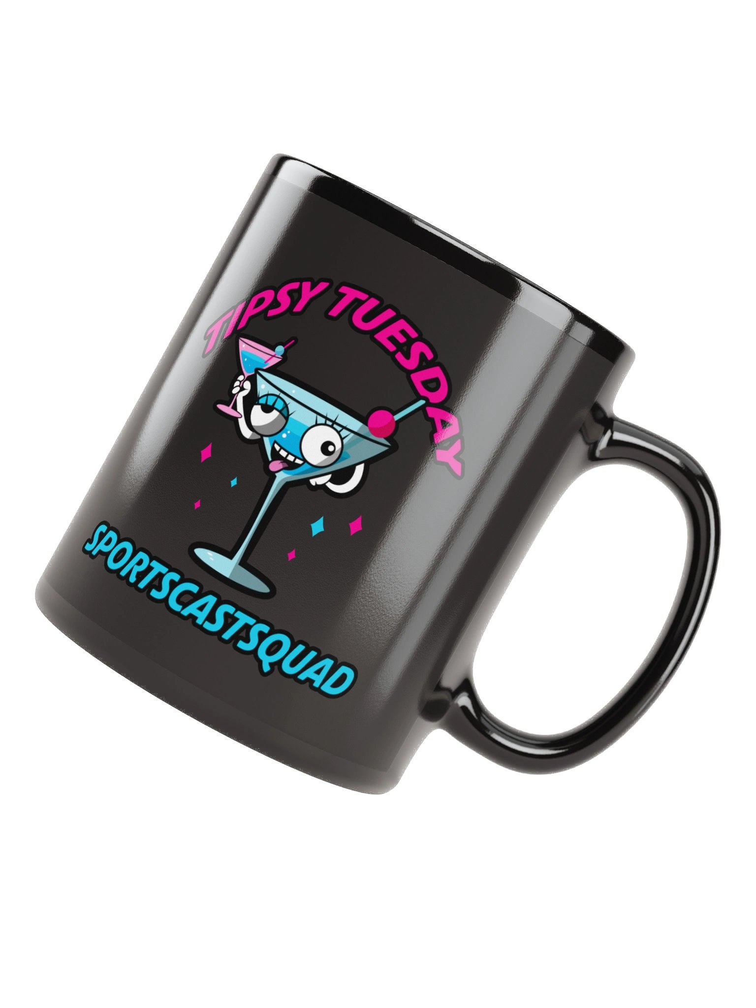 TIPSY TUESDAY "FLIRTINI" BLACK MUG product image (8)