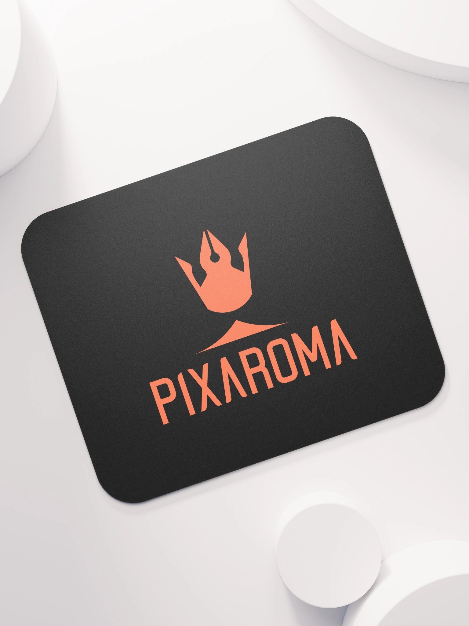 Pixaroma Orange Logo Mouse Pad (Black Edition) product image (7)