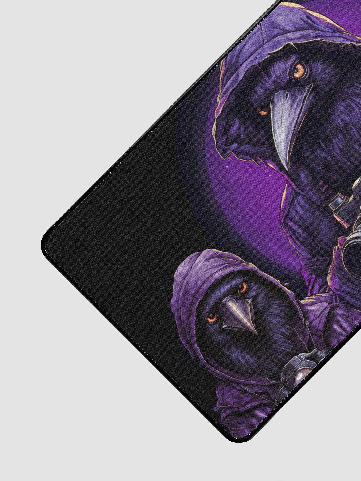 Premium XL Desk Mat 🖱Three mysterious birds in dark purple 💜 product image (3)