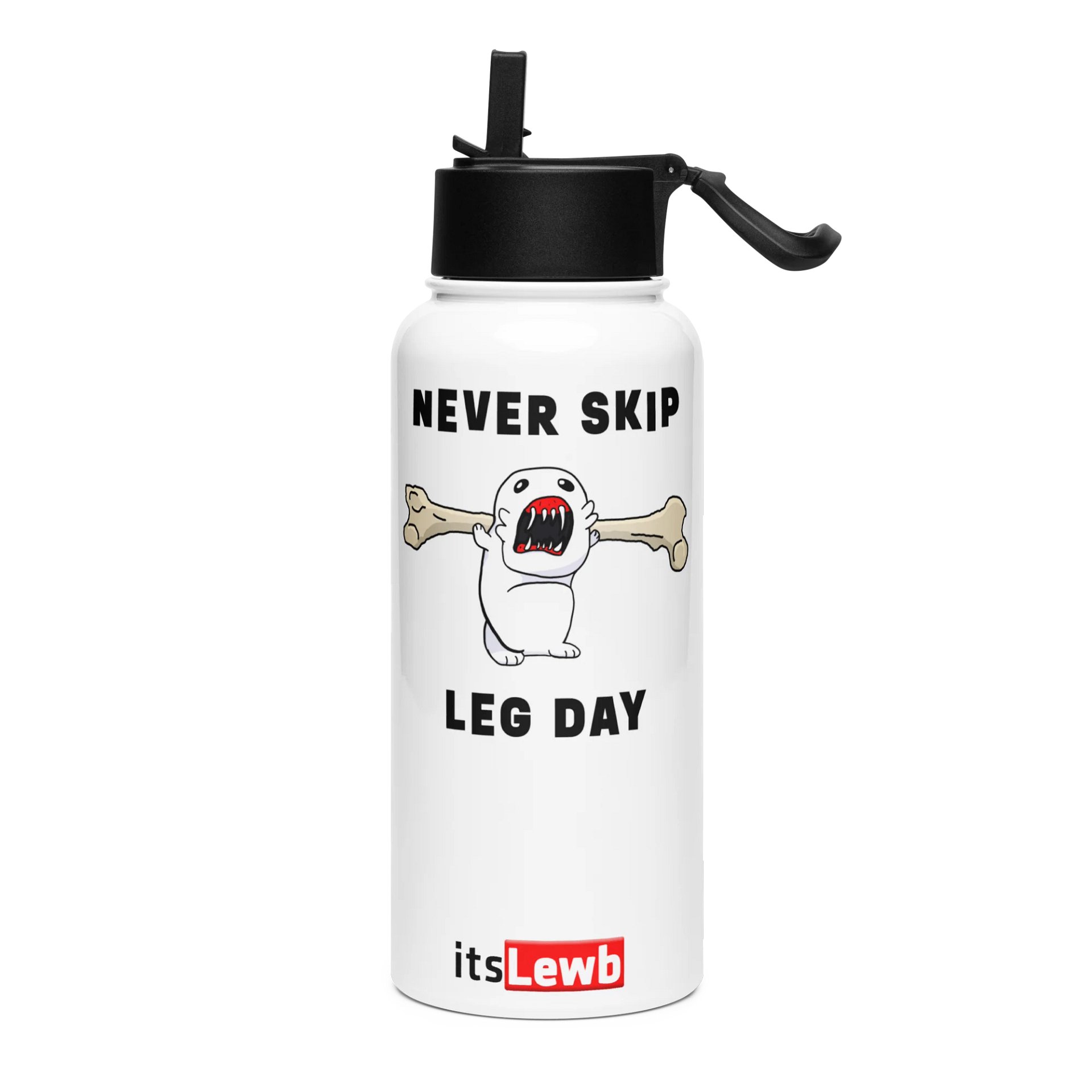 Never Skip Leg Day - Stainless Steel Water Bottle product image (1)