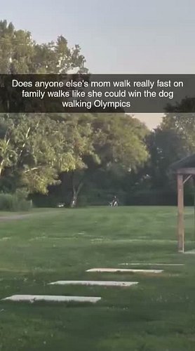 That moment your children make a meme out of you walking your dog. #familywalks #momlife #ilovemychildren #speedwalker #walki...
