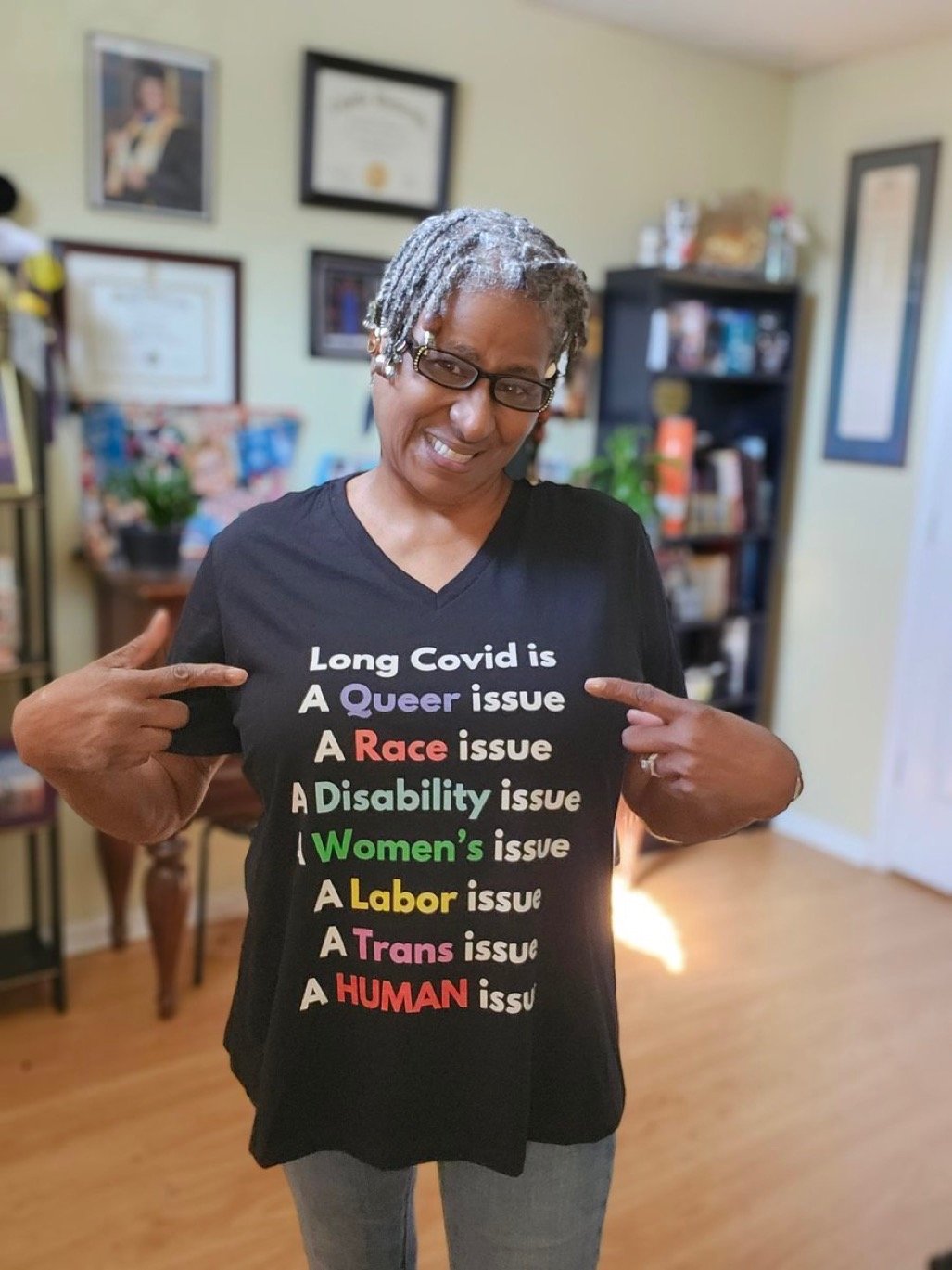 Long Covid Is Relaxed V-Neck Tee product image (1)