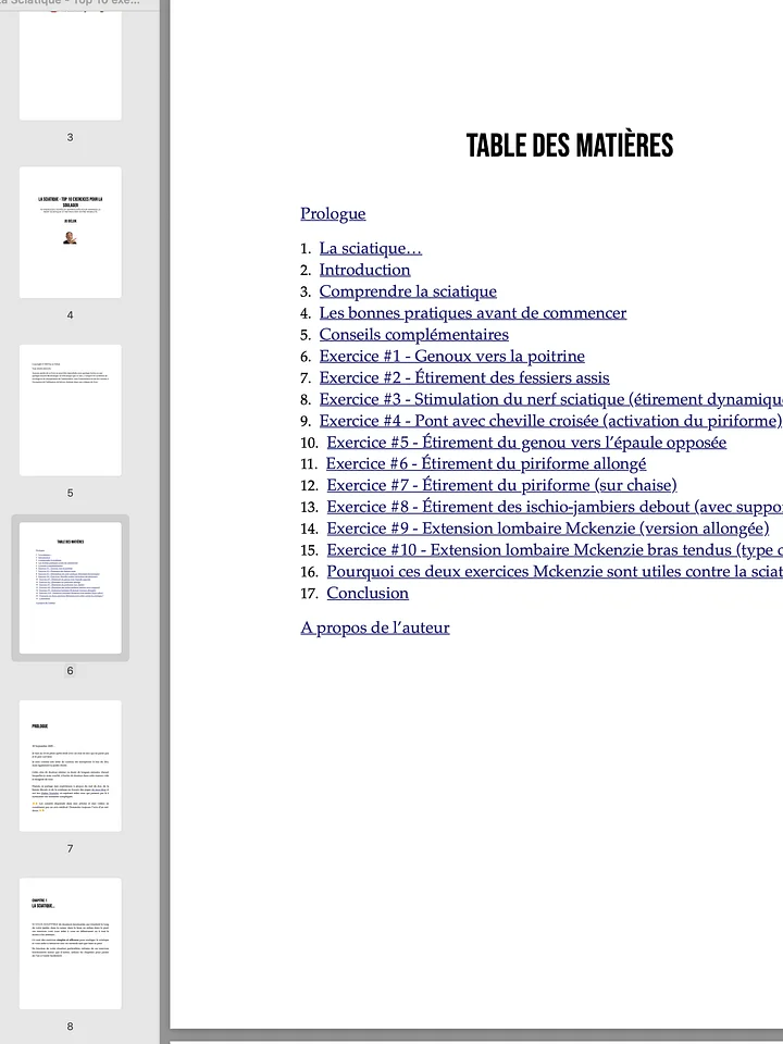 PDF - La Sciatique - Top 10 exercices pour la soulager product image (2)