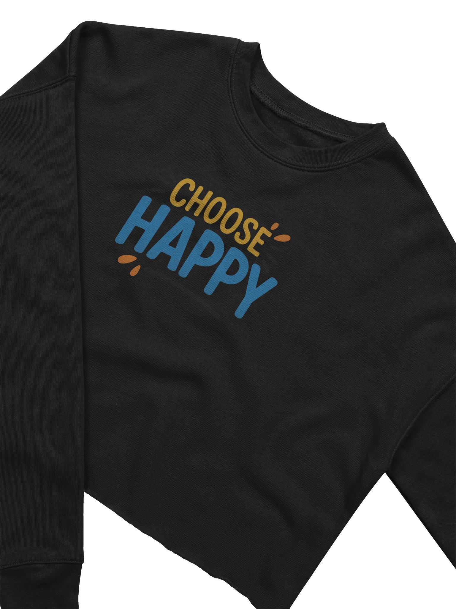 "Choose Happy" Crop Sweatshirt product image (3)