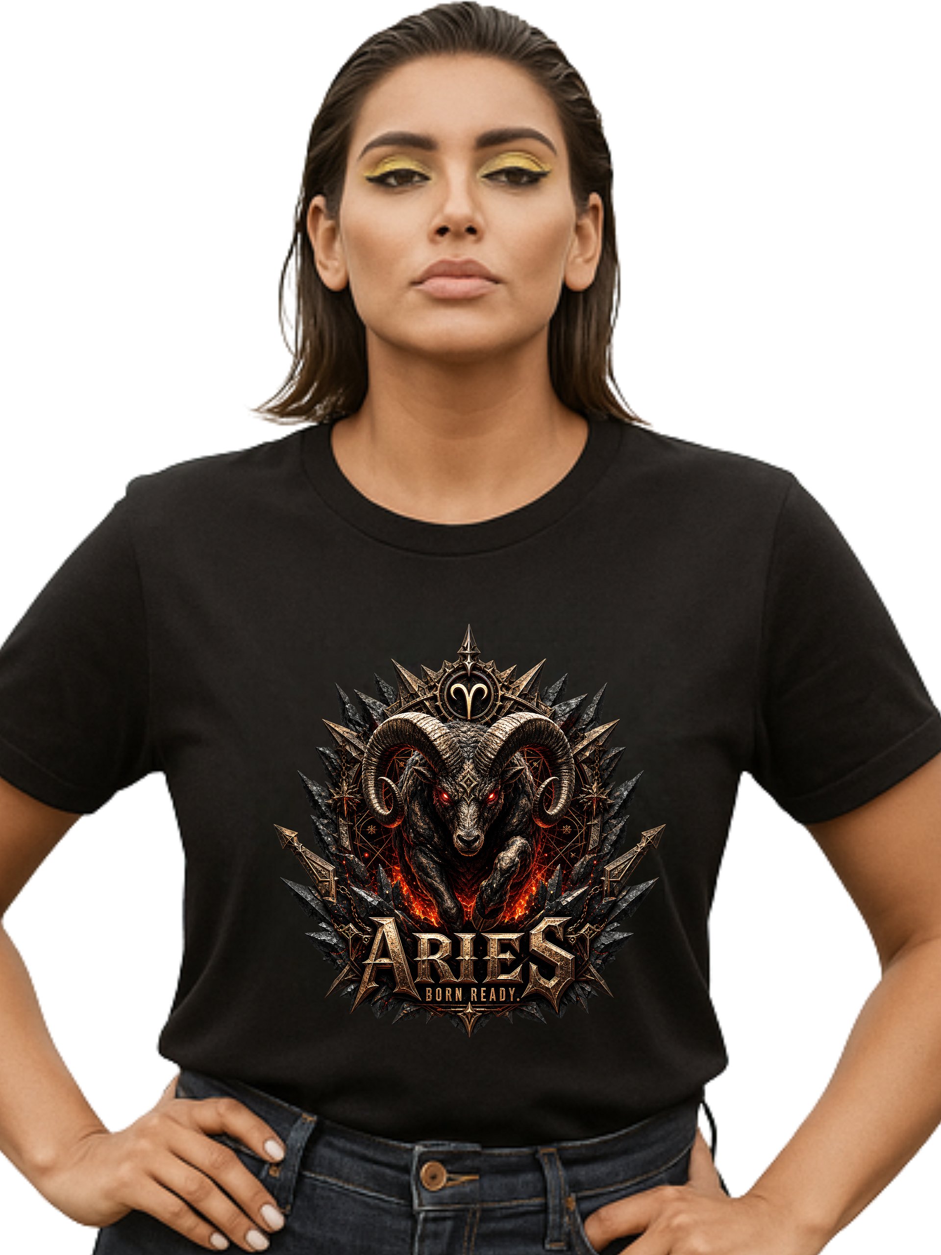 Aries Zodiac Gothic Streetwear Graphic Tee product image (1)