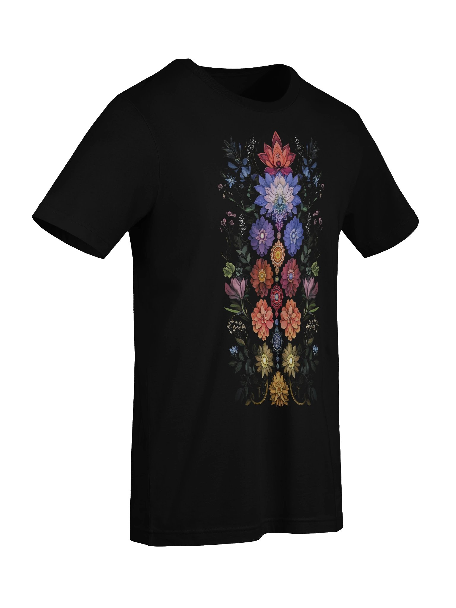 Flowers Chakra Yoga Floral Sacred Geometry Lotus T-Shirt 5 product image (75)