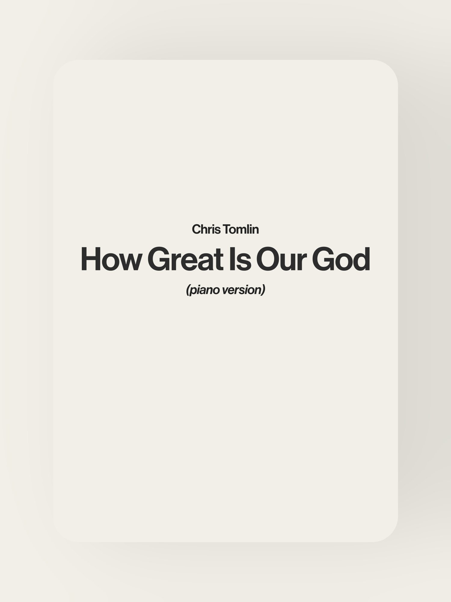 How Great Is Our God product image (1)